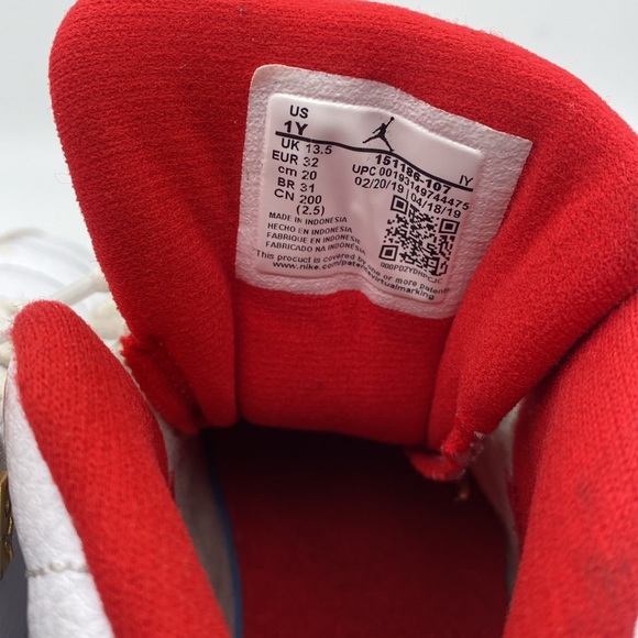 Air Jordan 12 Retro PS 'FIBA Little Kids Sneakers Size 1Y - Picture 3 of 8